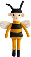 Roommate lappenpop Bee junior 28 cm polykatoen geel/zwart