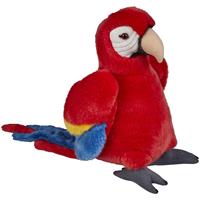 Ravensden Pluche knuffel dieren rode Macaw papegaai vogel van 28 cm -