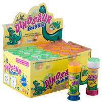 Shoppartners 50x Dinosaurus bellenblaas flesjes met bal spelletje in dop 60 ml voor kinderen