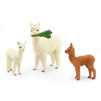 Schleich 42544 - Wild Life, Alpakafamilie, 4-teilig, Spielset