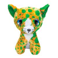 Knuffel Cat Catsy Junior 15 Cm Pluche Groen/oranje