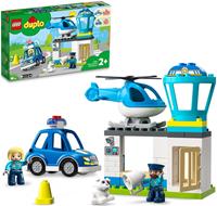 LEGO Konstruktionsspielsteine Polizeistation mit Hubschrauber (10959), LEGO DUPLO, (40 St.), mit Sirene und Licht; Made in Europe