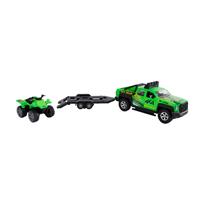 Kids Globe Auto pb terreinwagen met trailer en quad + licht/geluid (510220)