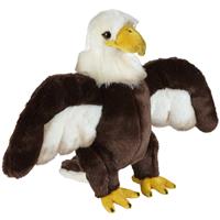 Ravensden Pluche knuffel dieren Amerikaanse Zeearend roofvogel van 28 cm -