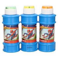 Spiderman 4x Marvel  bellenblaas flesjes met bal spelletje in dop 175 ml voor kinderen