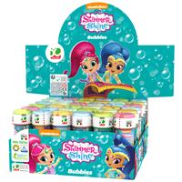 Shoppartners 24x Shimmer and Shine bellenblaas flesjes met bal spelletje in dop 60 ml voor kinderen