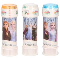 Disney 3x  Frozen 2 bellenblaas flesjes met bal spelletje in dop 60 ml voor kinderen