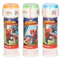 Spiderman 3x Marvel  bellenblaas flesjes met bal spelletje in dop 60 ml voor kinderen