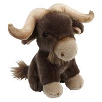 Pluche bruine waterbuffel knuffel 18 cm speelgoed -