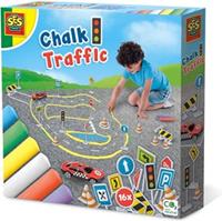 SES CREATIVE Children's Pavement Chalk & Traffic Set, 3 Years and Above (02203)