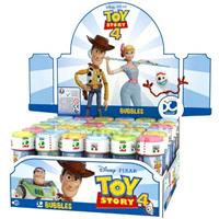 Disney 4x  Toy Story bellenblaas flesjes met bal spelletje in dop 60 ml voor kinderen