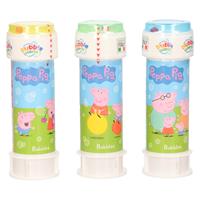Peppa Pig 3x  bellenblaas flesjes met bal spelletje in dop 60 ml voor kinderen