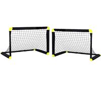 SportX Set van 2x stuks voetbal goals/voetbaldoeltjes 90 x 59 x 61 cm -