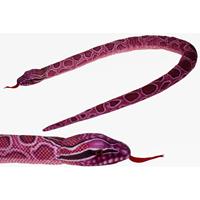 Pluche knuffel dieren roze python slang van 150 cm -