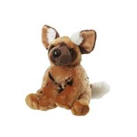 Pluche Afrikaanse wilde hond knuffel van 22 cm -