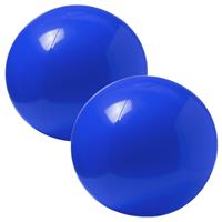 Trendoz 2x stuks opblaasbare strandballen extra groot plastic blauw cm -