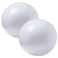 Trendoz 2x stuks opblaasbare strandballen extra groot plastic wit cm -
