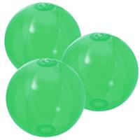Trendoz 6x stuks opblaasbare strandballen Beach fun plastic groen 28 cm -