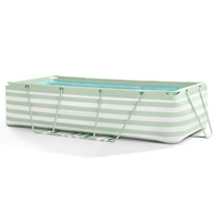 Swim Essentials Luxe Groen Gestreept Zwembad, 300x200x75cm