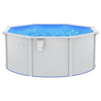 VIDAXL Pool mit Stahlwand 300x120 cm Weiß