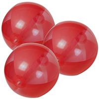 Trendoz 10x stuks opblaasbare strandballen plastic rood 28 cm -
