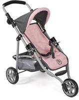 CHIC2000 Puppenbuggy »Jogging-Buggy Lola, Grau-Rosa«, mit klappbarem Verdeck