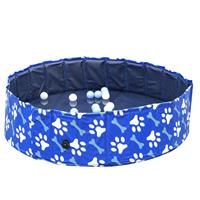 PawHut Hundebadewanne Hundepool Badewanne Swimmingpool Wasserbecken für Hunde und Katzen faltbar Ø120 x 30H cm - 