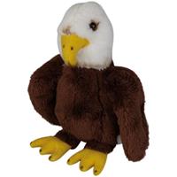 Ravensden Pluche knuffel dieren Amerikaanse Zeearend roofvogel van 15 cm -