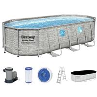 Bestway Power Steel Swim Vista Series Frame Pool Komplett-Set, 549 x 274 x 122 cm