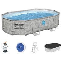 BESTWAY DEUTSCHLAND GMBH Power Steel℃ Swim Vista Series℃ 488 x 305 x 107 cm Frame Pool Komplett-Set