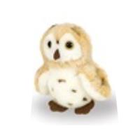 Pluche knuffel Uil vogel bruin/wit 13 cm -