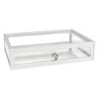 Shoppartners Sieradenkist/juwelenkist Transparant Van Glas 26 X 19 X 6 Cm ieradendozen