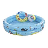 Swim Essentials Playpoolset - Baby pool + Beachball + Swim ring, 120 cm