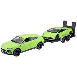 Maisto Modellauto Lamborghini Urus + Huracán Coupé (grün, Maßstab 1:24)