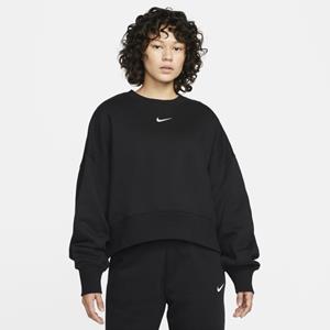 Sportswear Phoenix Fleece Extra oversized sweatshirt met ronde hals voor dames - Zwart