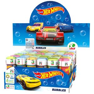 Hot Wheels 24x  race autos bellenblaas flesjes met bal spelletje in dop 60 ml voor kinderen