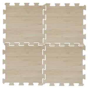 Neka 16x stuks Foam puzzelmat zwembadtegels/fitnesstegels hout 50 x 50 cm -