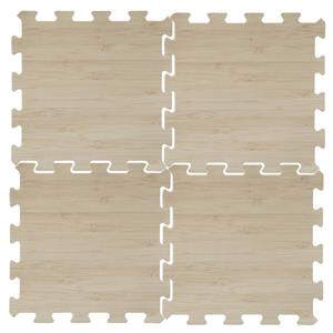 Neka 16x stuks Foam puzzelmat zwembadtegels/fitnesstegels hout 50 x 50 cm -