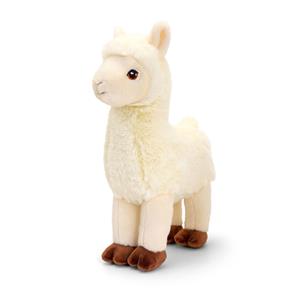 Pluche knuffel dier witte lama 30 cm -