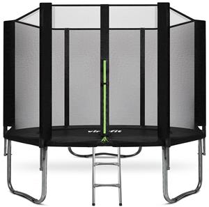 VirtuFit Trampoline met Veiligheidsnet - Zwart - 251 cm