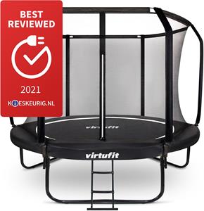 VirtuFit Premium Trampoline met Veiligheidsnet - Zwart - 251 cm