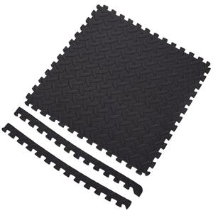 Trendoz 12x Foam vloermat/zwembad tegels zwart x cm -