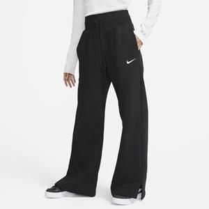 Sportswear Phoenix Fleece Joggingbroek met hoge taille en wijde pijpen voor dames - Zwart