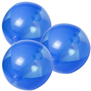 Trendoz 10x stuks opblaasbare strandballen plastic blauw 28 cm -