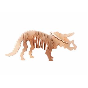 Houten 3d Puzzel Dinosaurus Triceratops 21 Cm - 3d Puzzels