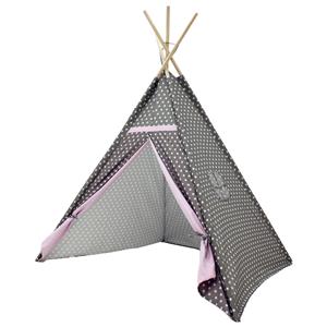 Indische Tipi Speeltent Voor Kinderen In Het Grijs Met Sterren