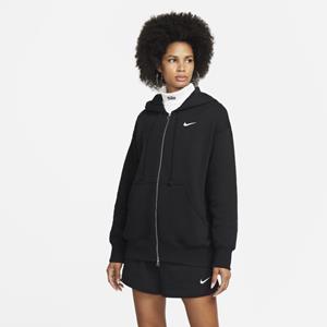 Nike Sportswear Phoenix Fleece Oversized fleecehoodie met rits over de hele lengte voor dames - Zwart