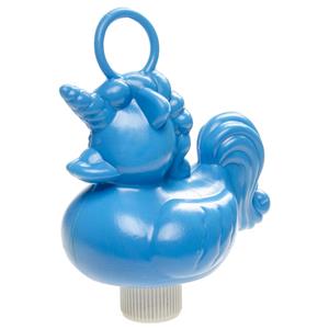 Blauw eenhoorn badeendje badspeelgoed 12 cm -