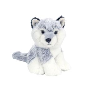 Pluche grijze Wolf puppy knuffel van 12 cm -