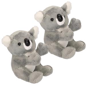 Cornelissen Set van 2x stuks pluche koala knuffel beer 14 cm -